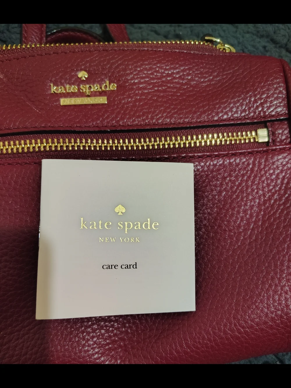 kate spade Pebbled Leather Crossbody in Wine Red